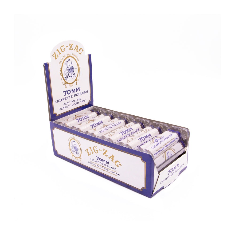 Zig-Zag Cigarette Roller 70mm | Classic Manual Rolling Machine 2 Pack
