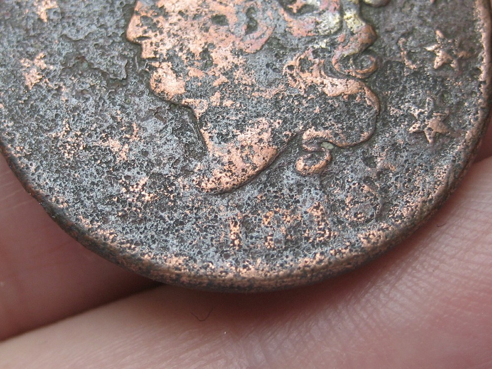 1819 Matron Head Large Cent Penny- Small Date, About Good Details