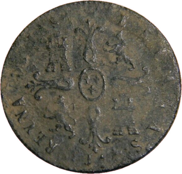 Spain 1850 Isabel II 8 Maravedis (01118)