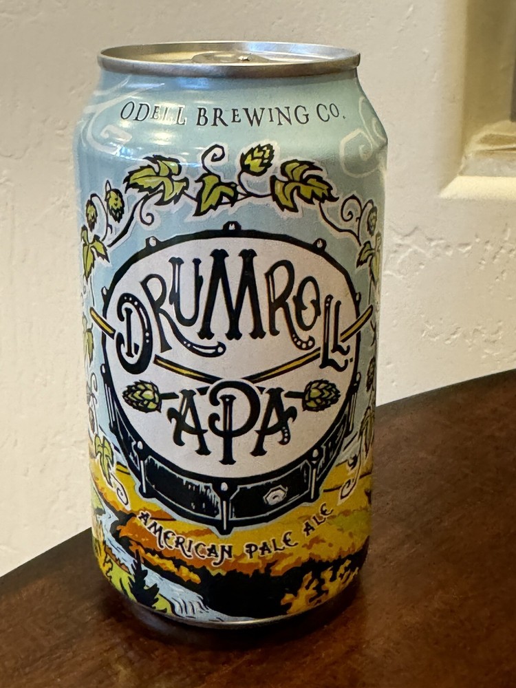 Odell's Drumroll APA - Empty Beer Can Bottom-Opened - Fort Collins Colorado