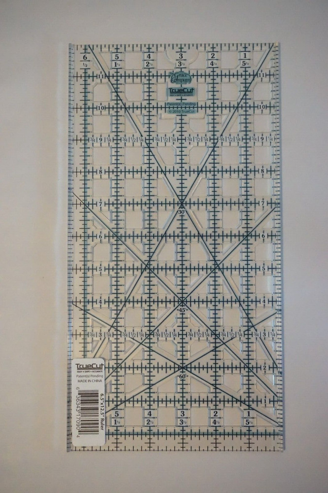 TrueCut Quilting Ruler 6.5" x 12.5"