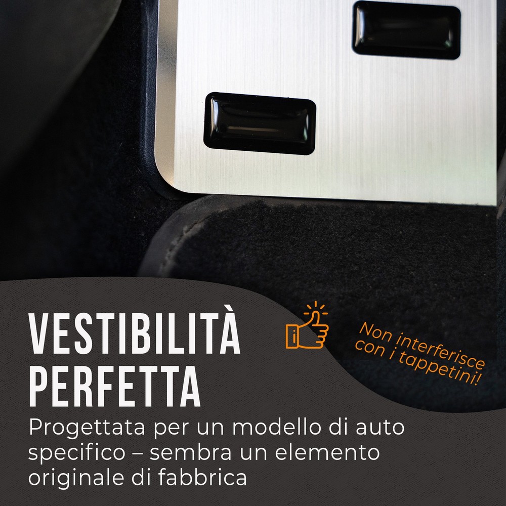 Footrest Plate for Dacia Duster (HS) FL 2013-2017 Black | Brushed Silver