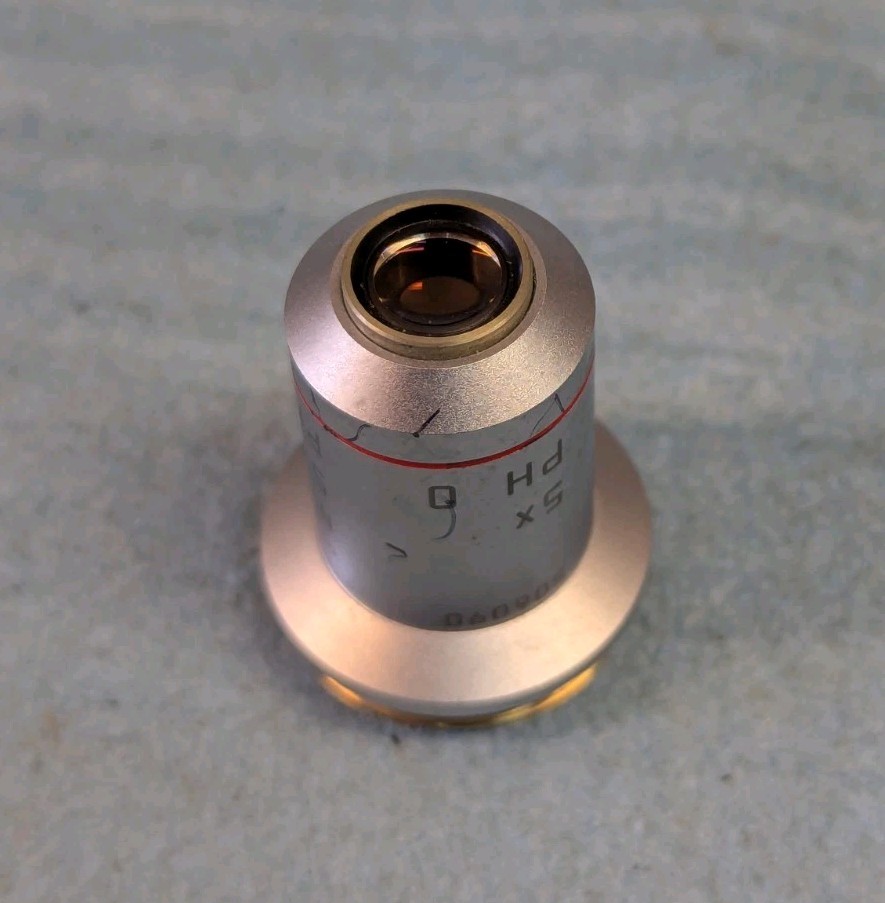 Leica N Plan 5x/0.12 PH 0 Phase Contrast Microscope Objective 506090