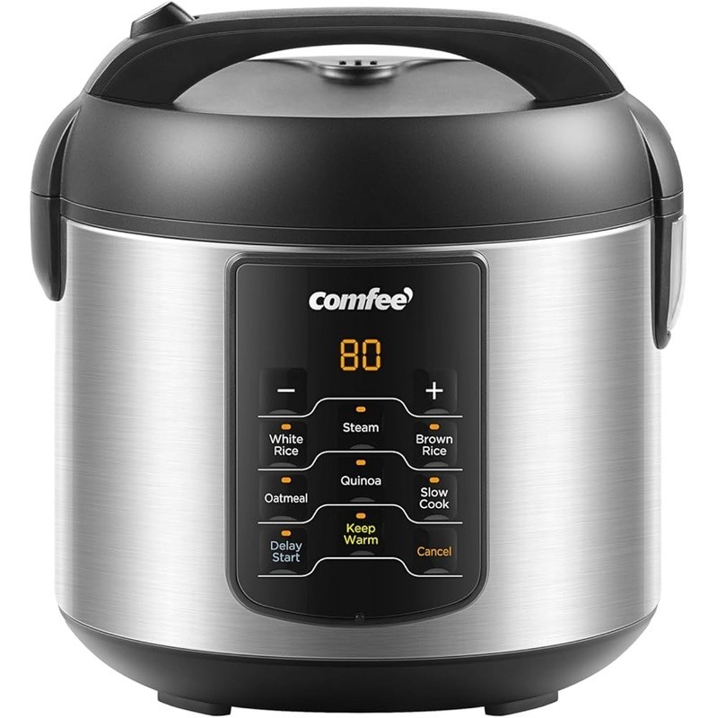 Multifunctional Rice Cooker 2Qt Programmable 6 Cooking Functions Dishwasher Safe