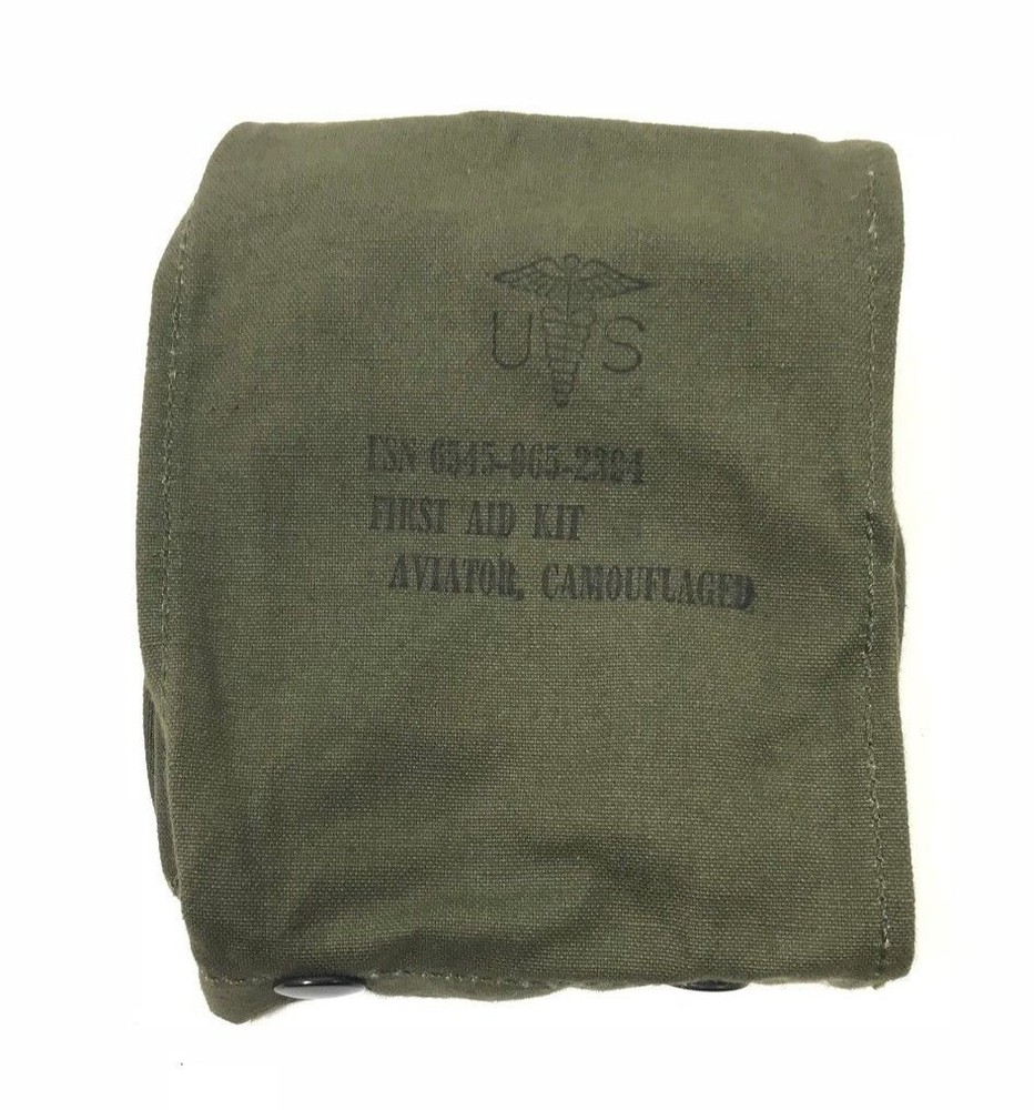 VIETNAM ISSUE ARMY AVIATION FIRST AID POUCH, CANVAS 1967 dated