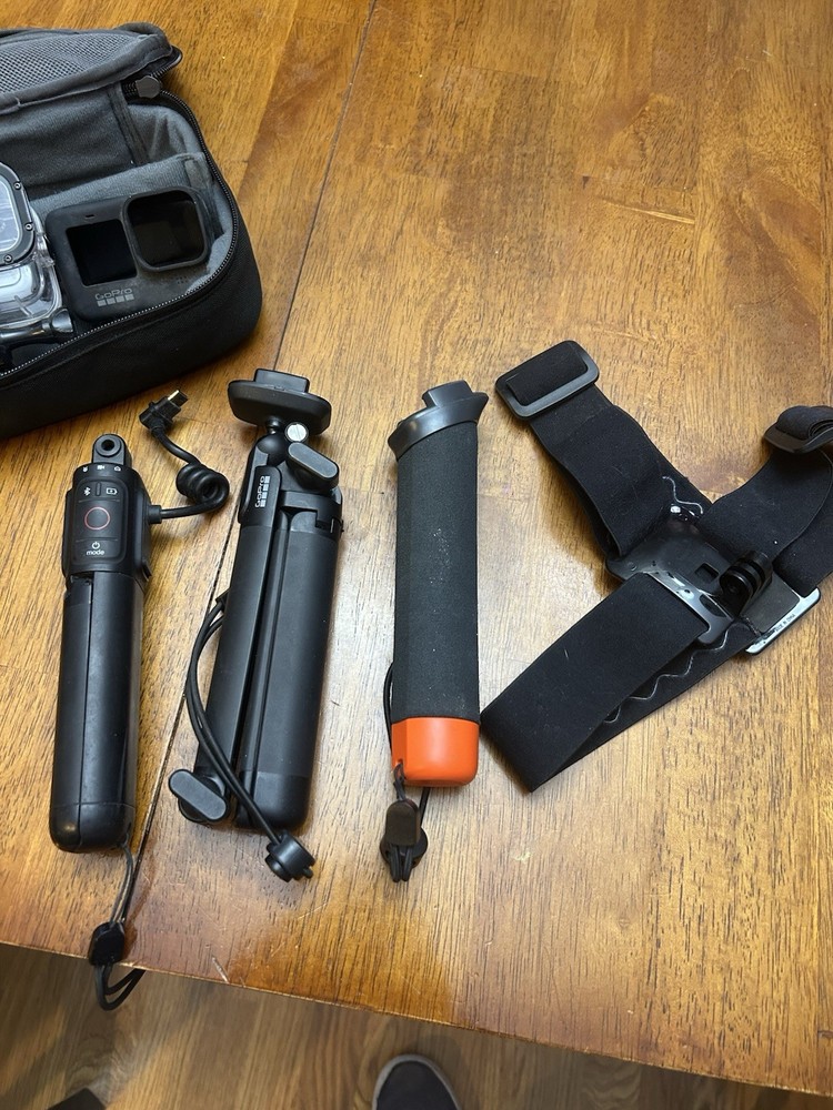 GoPro HERO10 Black Waterproof Camera with Accessory Bundle Mounts, Case, USB-C