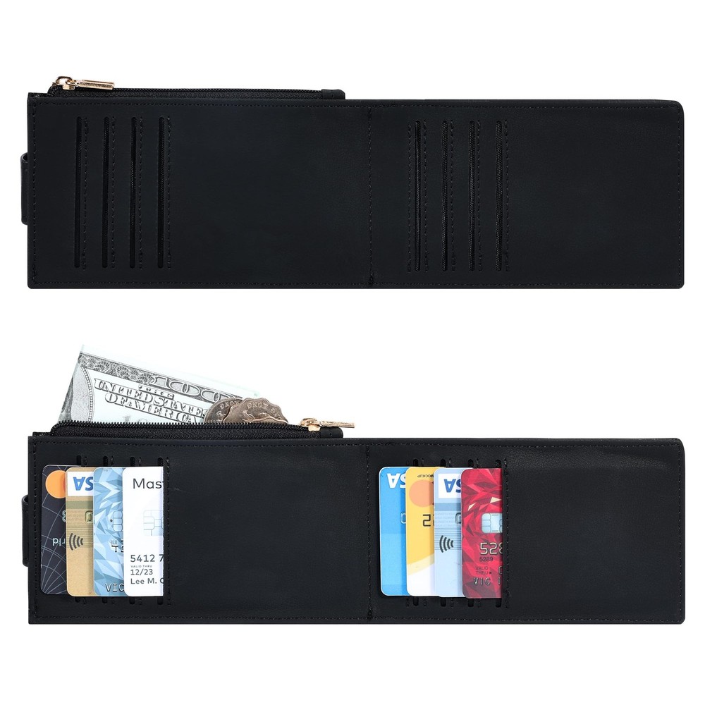 Chelmon Womens Wallet Slim RFID Blocking Bifold Multi One Size, Black Smooth
