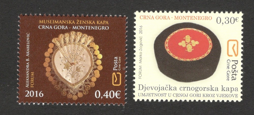 MONTENEGRO- MNH SET - WOMEN'S HATS - 2016.