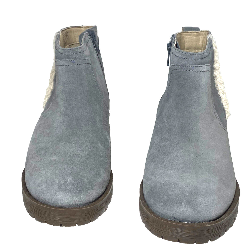 Vionic Aslynn Size 9 Gray Water-Repellent Suede Lug Boot