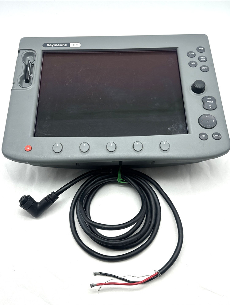 Raymarine C120 Classic Multifunction Display Unit and Power Cable *READ*