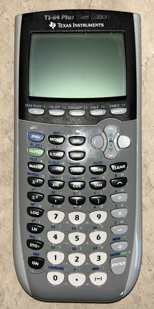 Texas Instruments TI-84 Plus Silver Edition Graphing Calculator Tested WORKING
