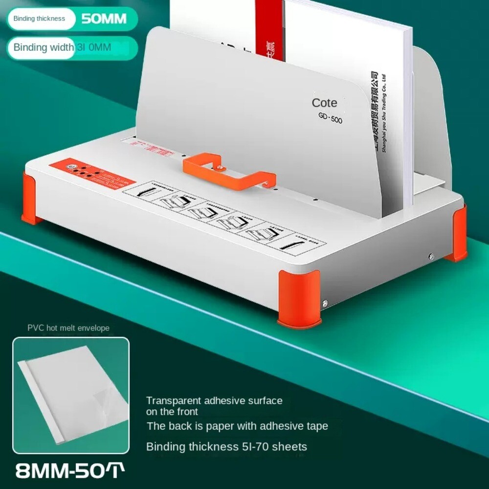 Thermoplastic Cover Binding Machine Automatic Compact No Punching Required