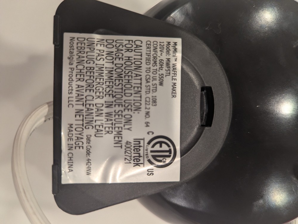 Blue MyMini Waffle Maker Machine for Individual Waffles