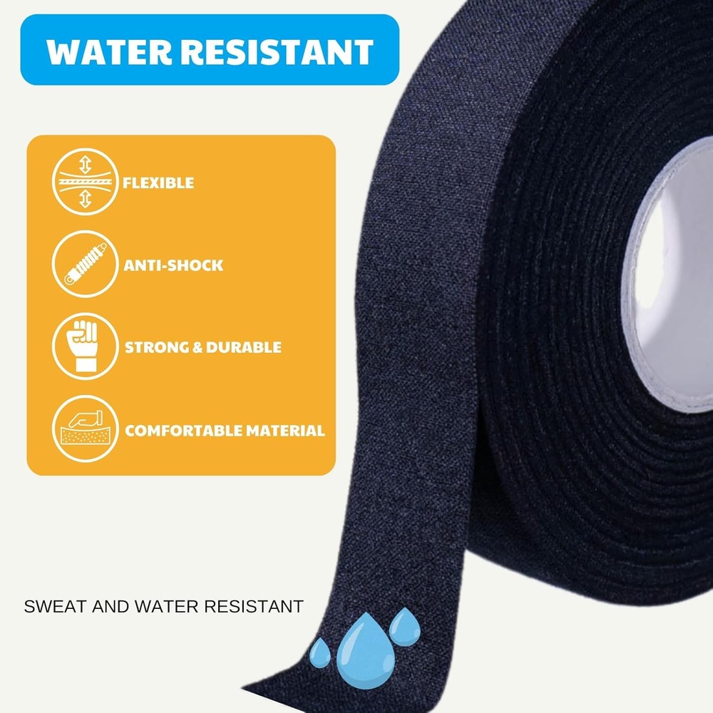 Grip Tape 1inx82ft Multipurpose Cloth Roll for Bars Dumbbells Bats Rackets Tools