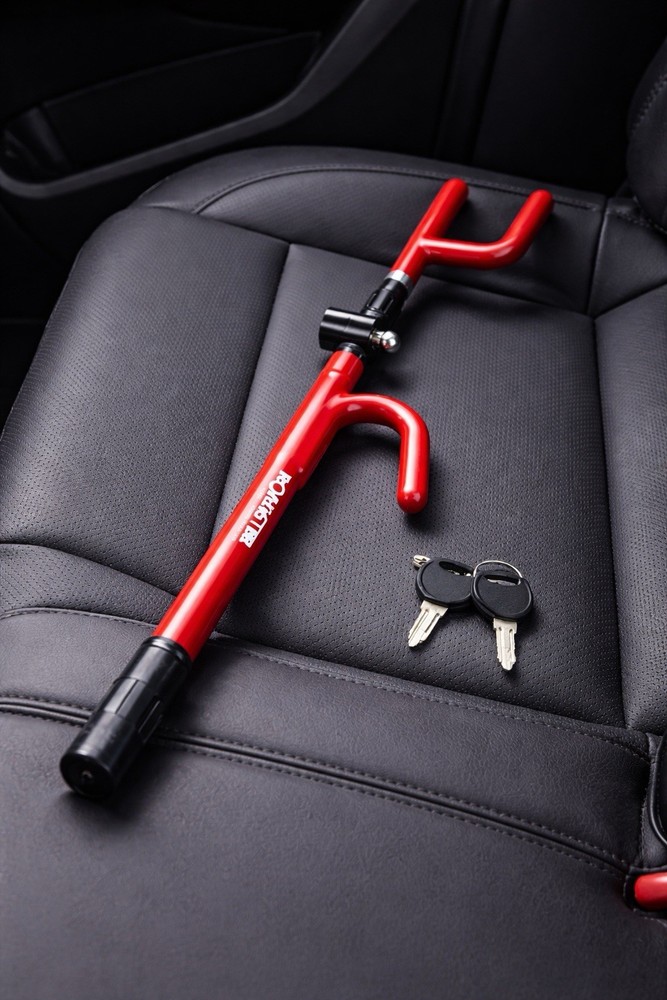 Anti-Theft Steering Wheel Lock Double Hook Keyed Extendable Car Van Security