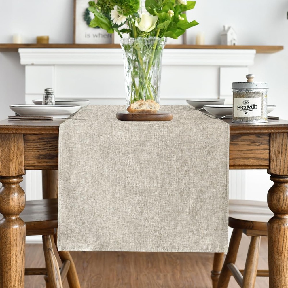 Artoid Mode 13x72" Light Brown Table Runner - Washable Fall Dining Decor New