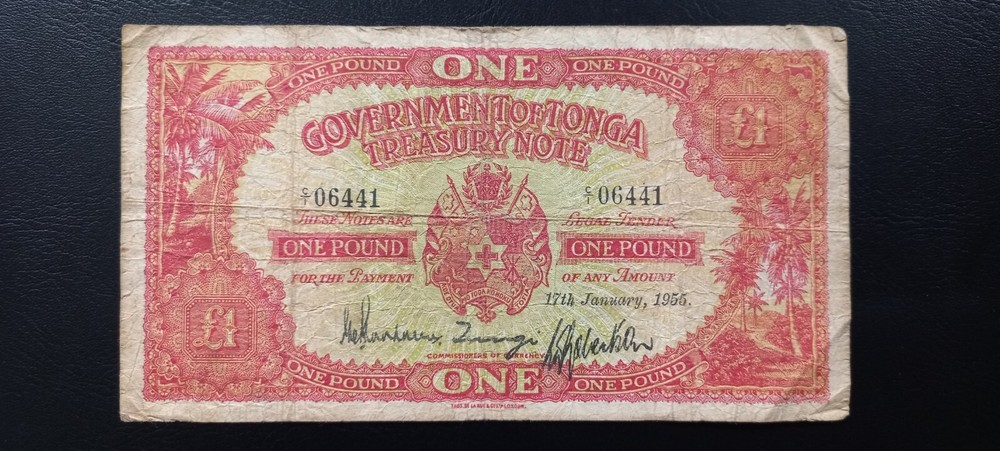 Tonga £1 Pound, 17th January 1955, (P-11)