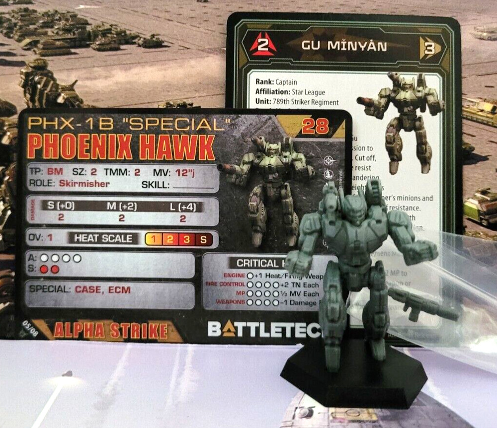 Battletech Phoenix Hawk Mech Star League Command Lance Miniature