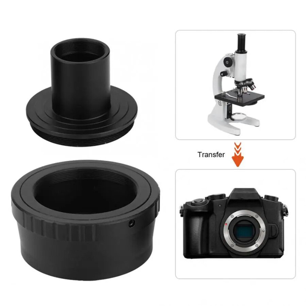 23.2mm T Ring Mount Set for Mirrorless Camera Adapter Microscope Eyepiece Ports