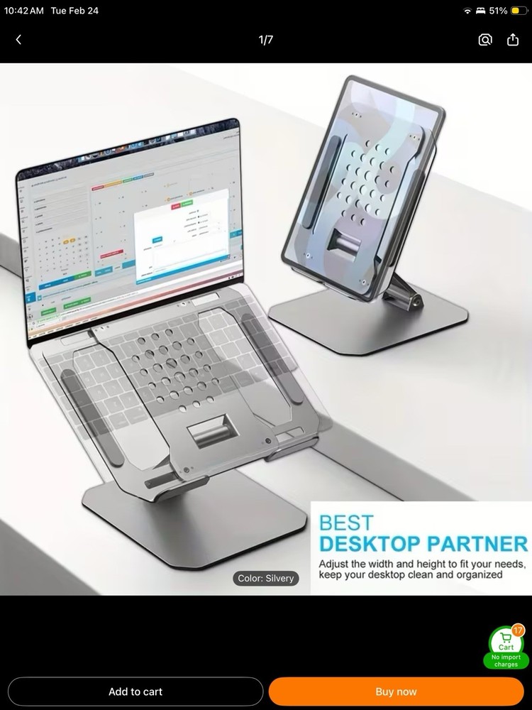 Adjustable Ergonomic Laptop Stand