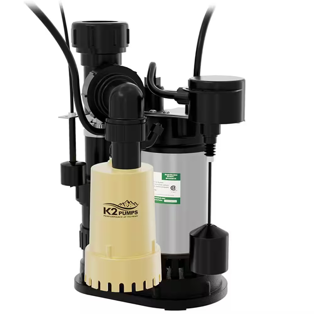 Compact Primary Pump and Battery Backup Pump System