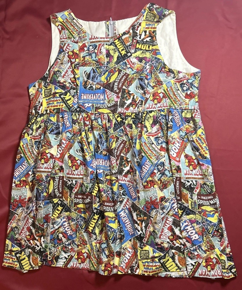 Handmade Marvel Comic Superhero Plus Size Dress Comic Con