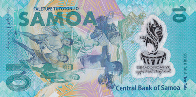 Samoa 10 Tala 2019 P 45 Polymer UNC Commemorative