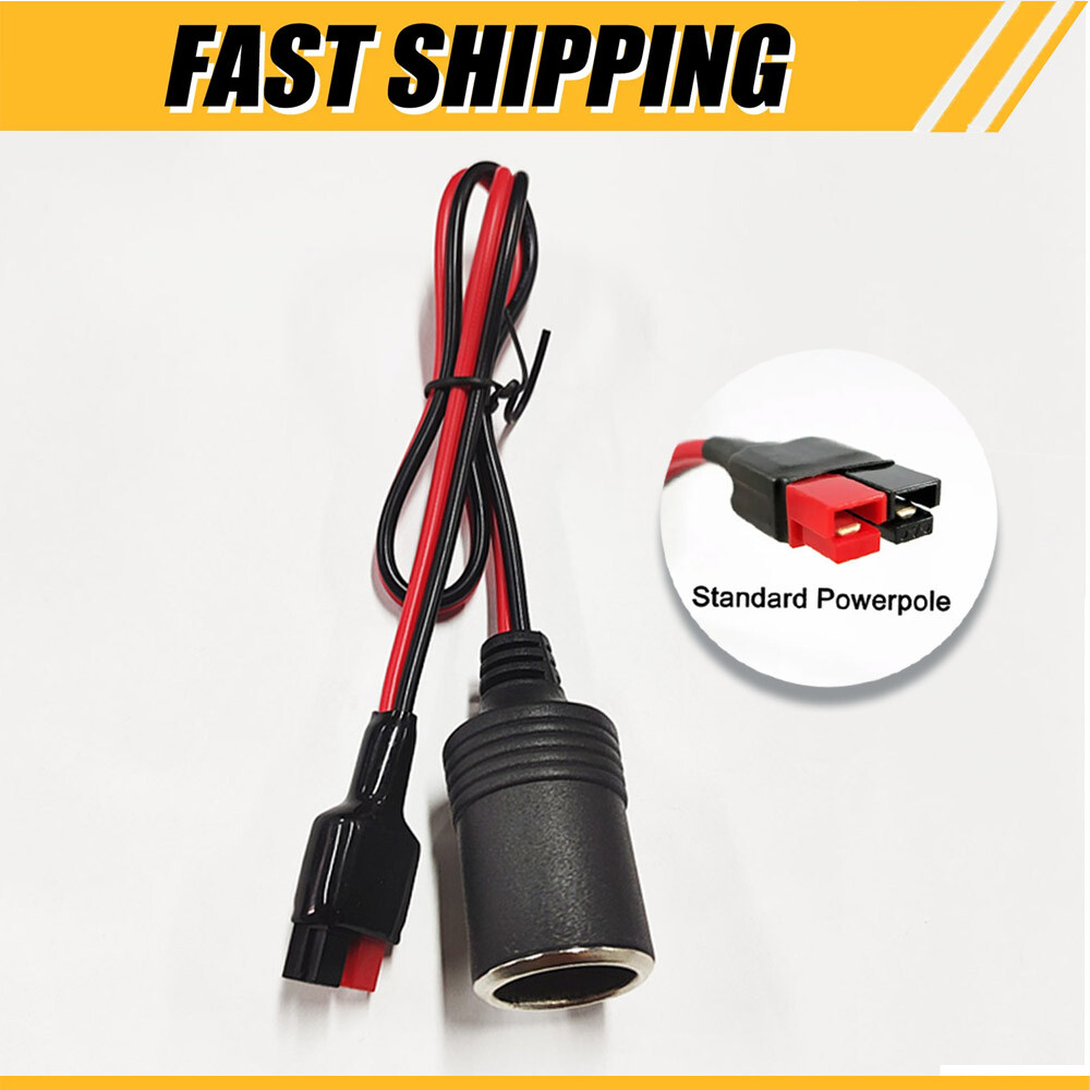1PCS Connector to 12V Female Cigarette Lighter Cable Powerpole Cable