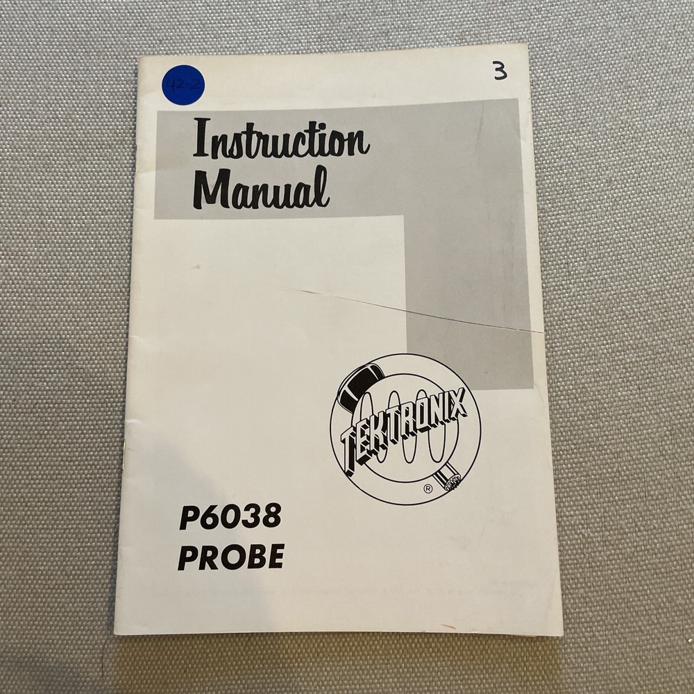 Tektronix P6038 Probe ~ Instruction Manual ~ 070-0400-01