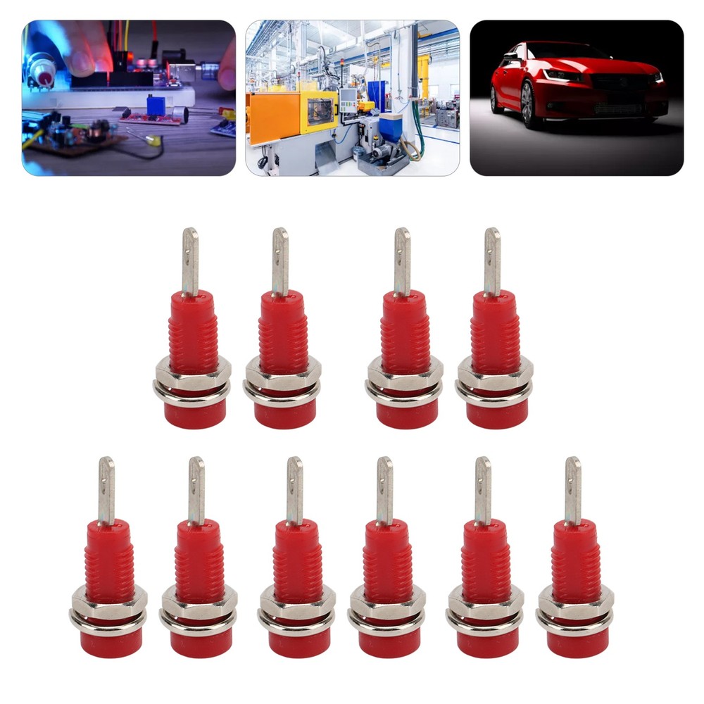 10Pcs 2mm Banana Jack Panel Socket High Transmission For Electronic Instrument