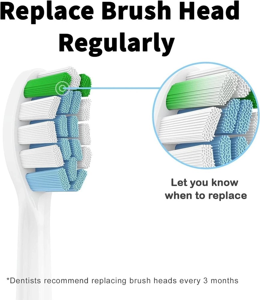 Replacement Toothbrush Heads Compatible with Phillips Sonicare Snap-on 8 Pack