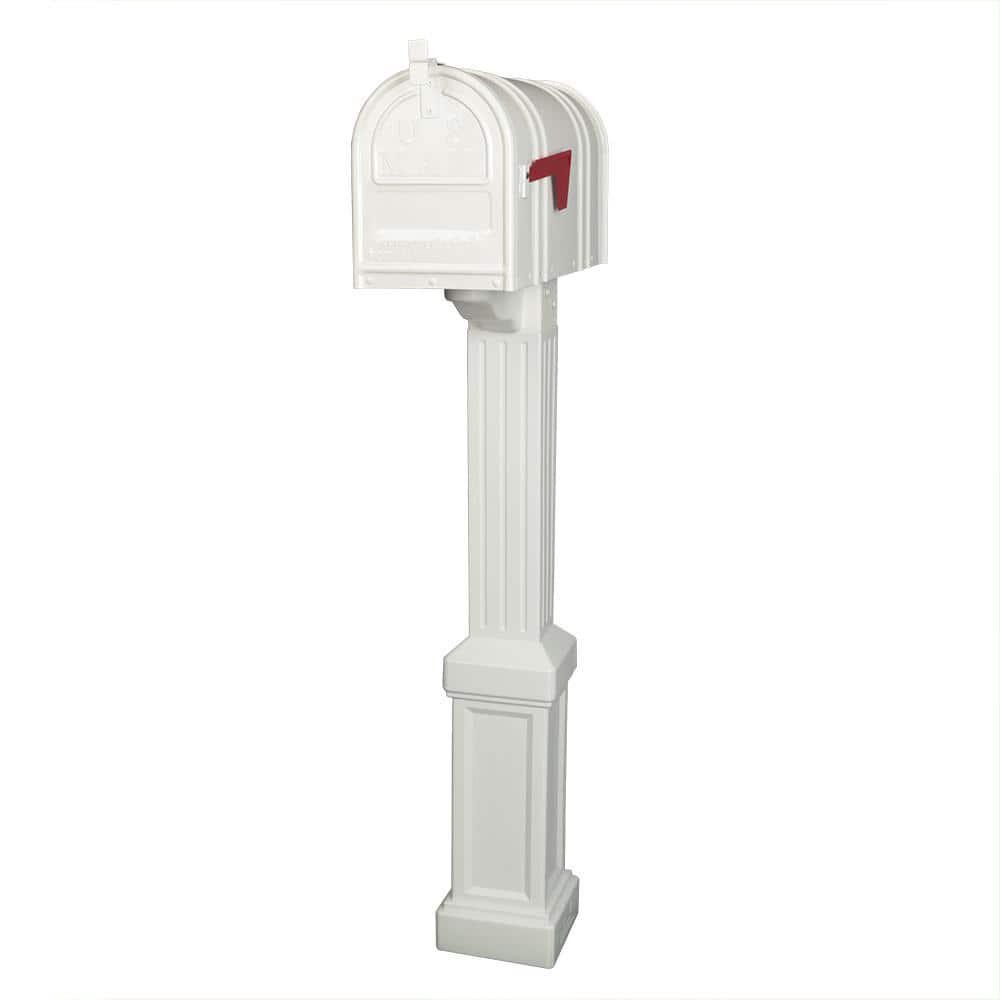 Postal Pro Carlton Post Mount T2 Mailbox, White