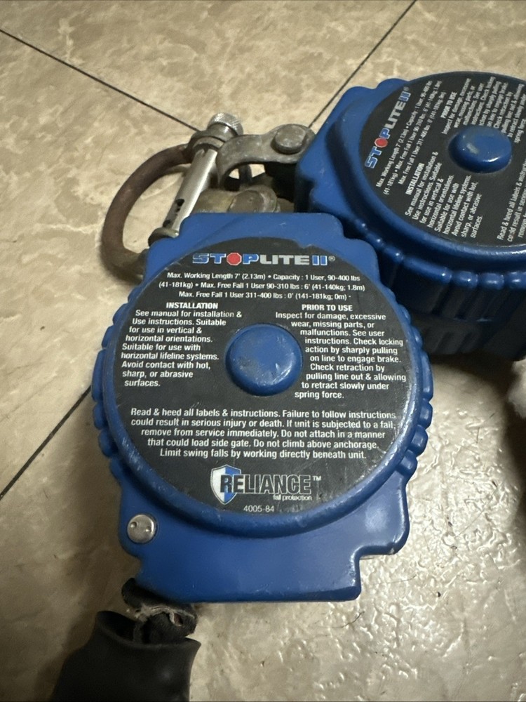Reliance Fall Protection Stoplite ll With Pelican Hooks