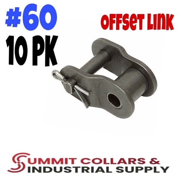 (10PK) #60 Roller Chain Offset Links - 3/4" Pitch - Half Link- Great Quality!