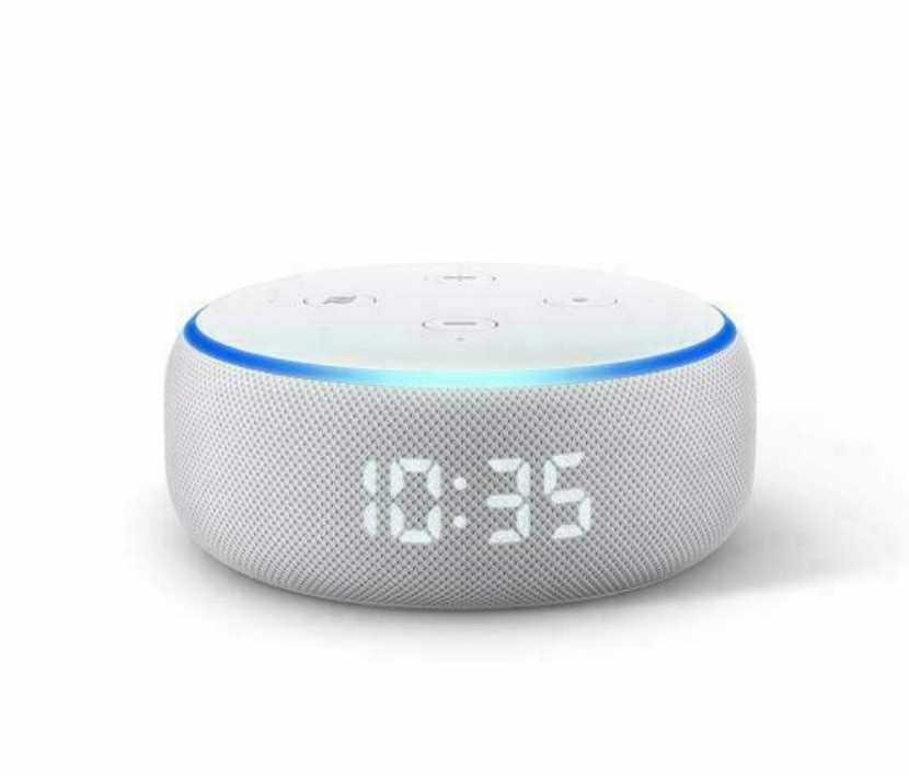 Amazon Echo Dot (3rd Gen) - Smart Speaker with Clock and Alexa- Sandstone(White)