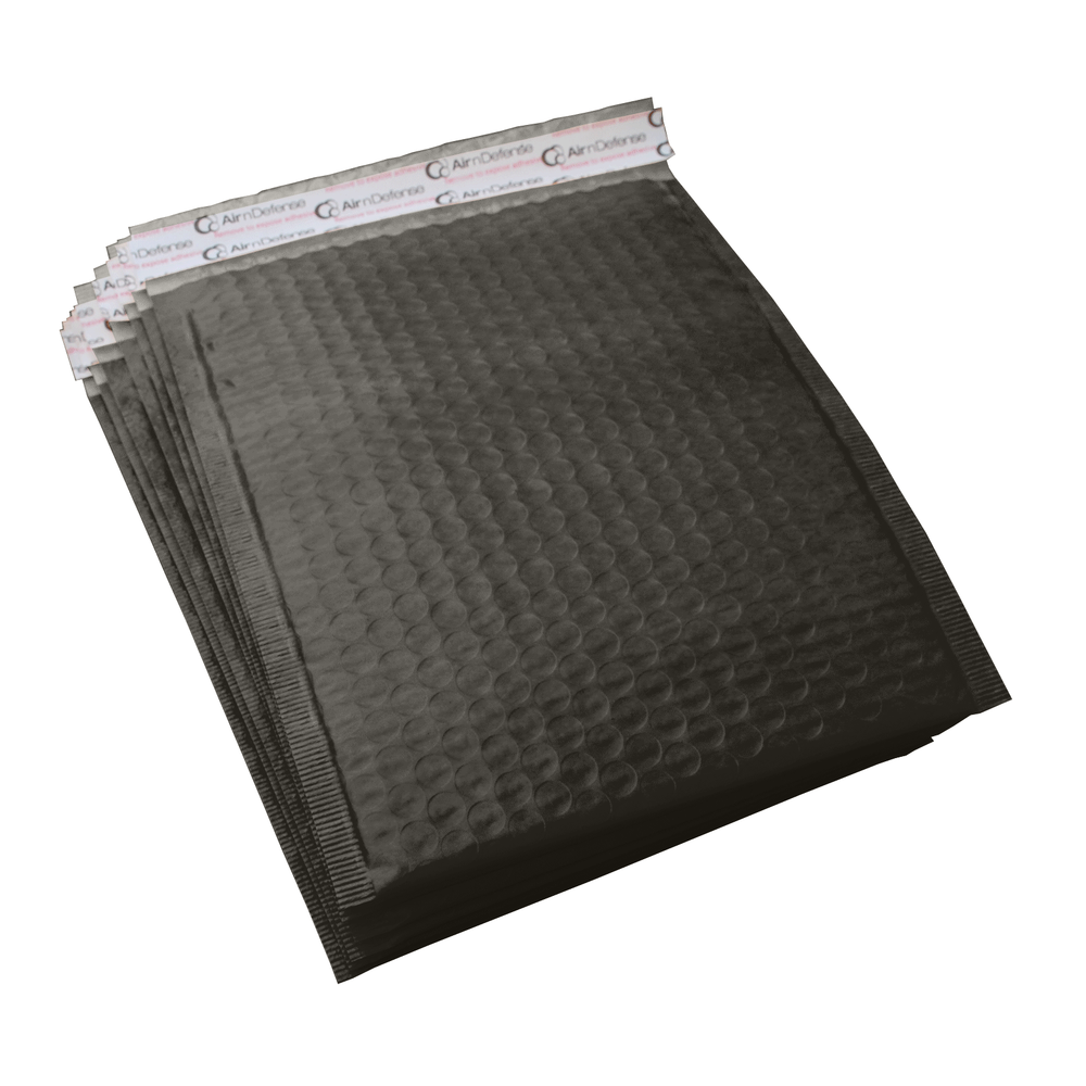 AirnDefense #2 8.5X12" Black Poly Bubble Mailers Padded Envelope Shipping Pack
