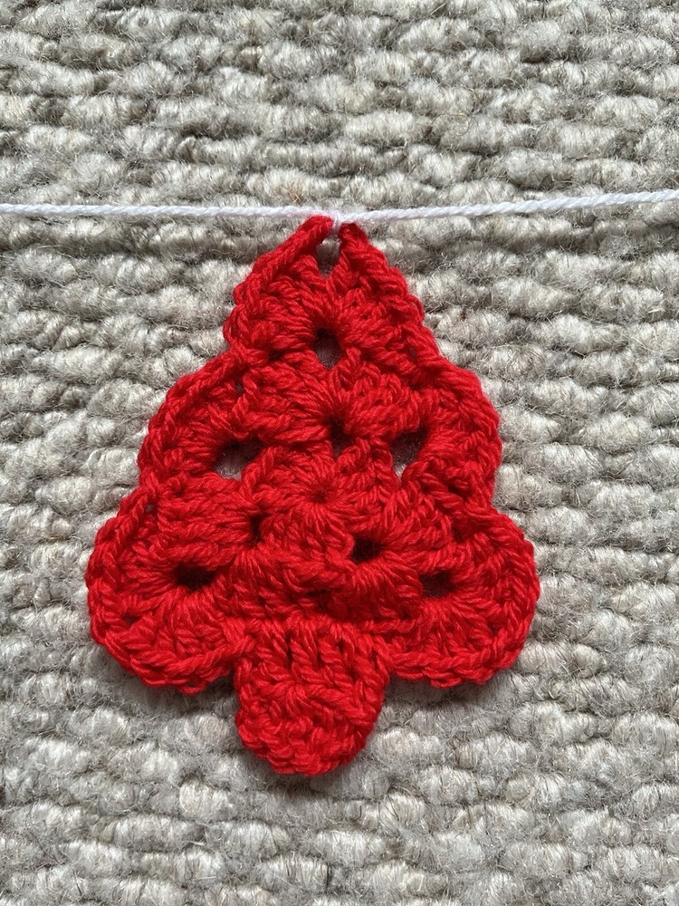 Handmade Crochet Christmas Tree Bunting
