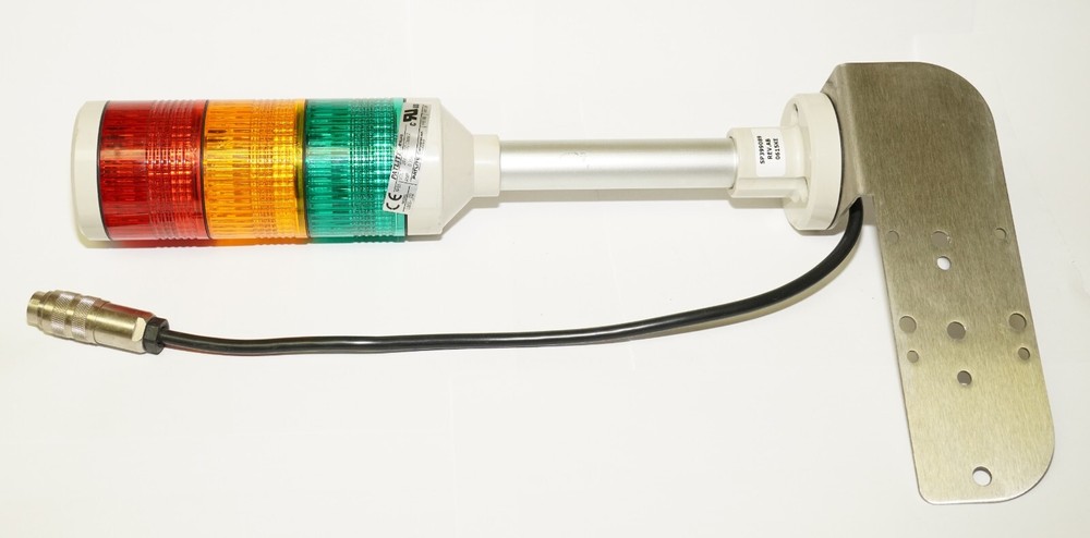 Patlite LMS-02 Stack Light - Green, Yellow, Red with Stainless Mount - 24V