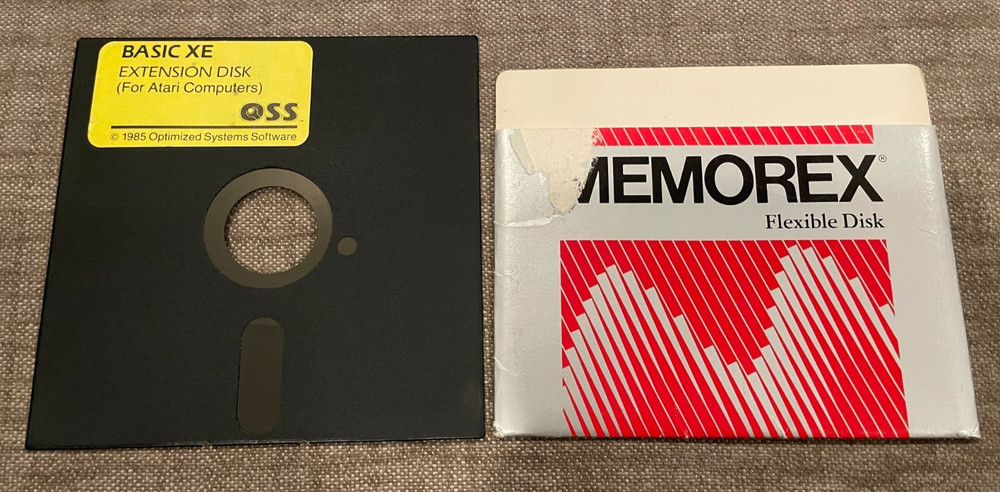BASIC XE EXTENSION DISK - 1985 Atari 400/800 Computer OSS Software 5.25" TESTED!