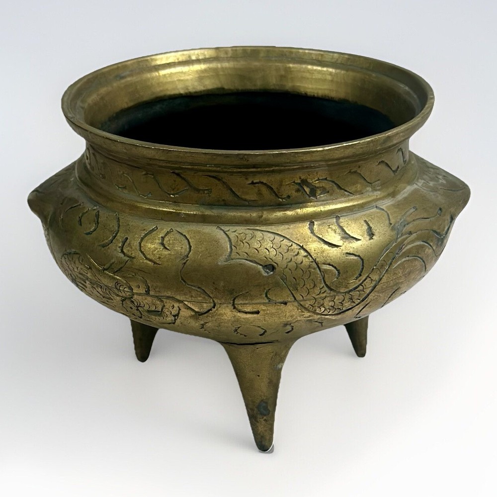 Antique Brass Chinese Incense Burner