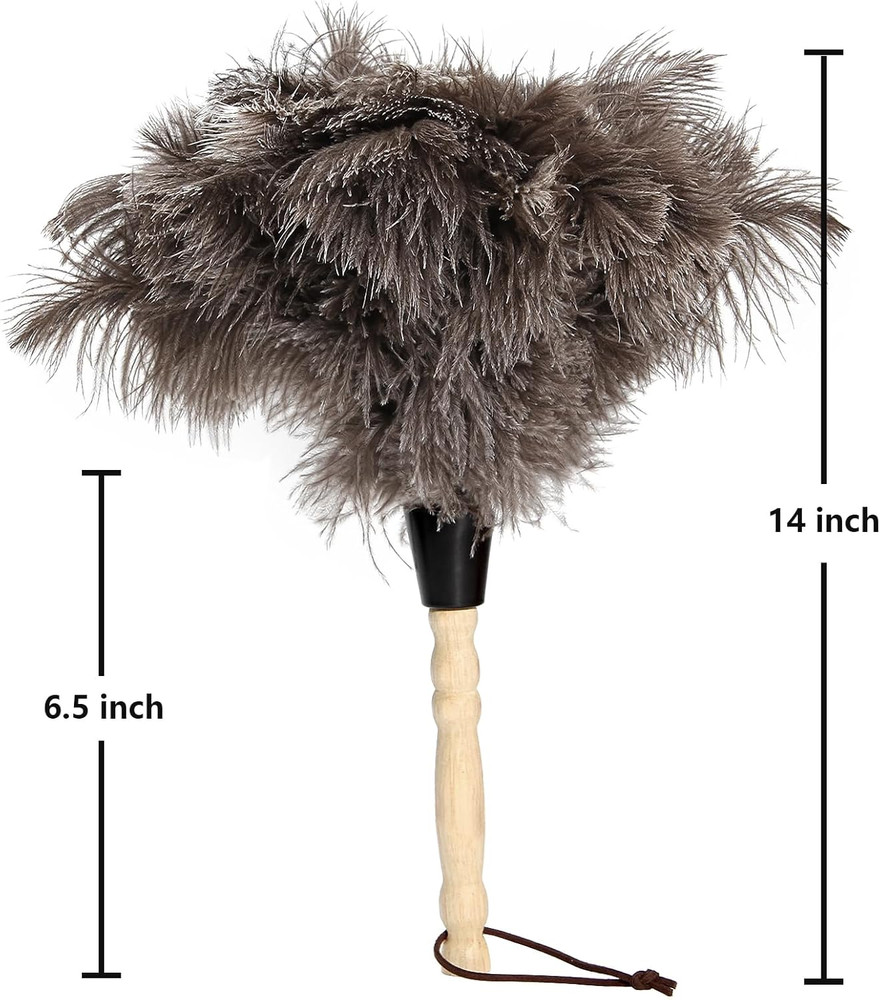 2 Pack Ostrich Feather Duster Natural Static Free Scratch Free Cleaner