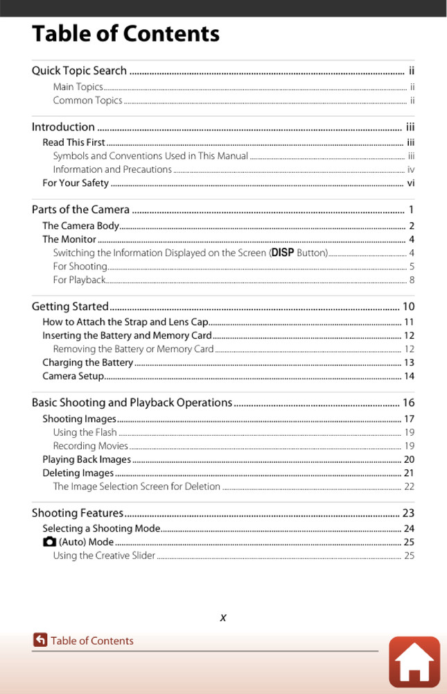 Nikon CoolPix B600 — User Reference Manual — 1/2 Size, 5.5" x 8.5" Small Compact