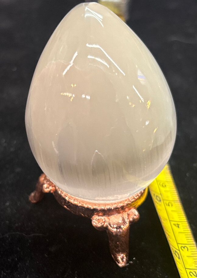 Selenite Polished 3" Egg with Stand