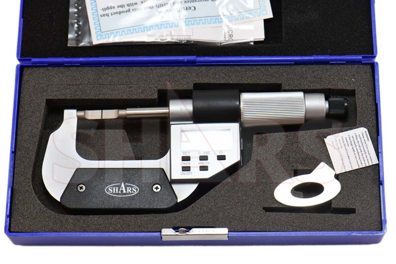 Shars 0-1" Electronic Digital Blade Micrometer Ratchet Stop New P]