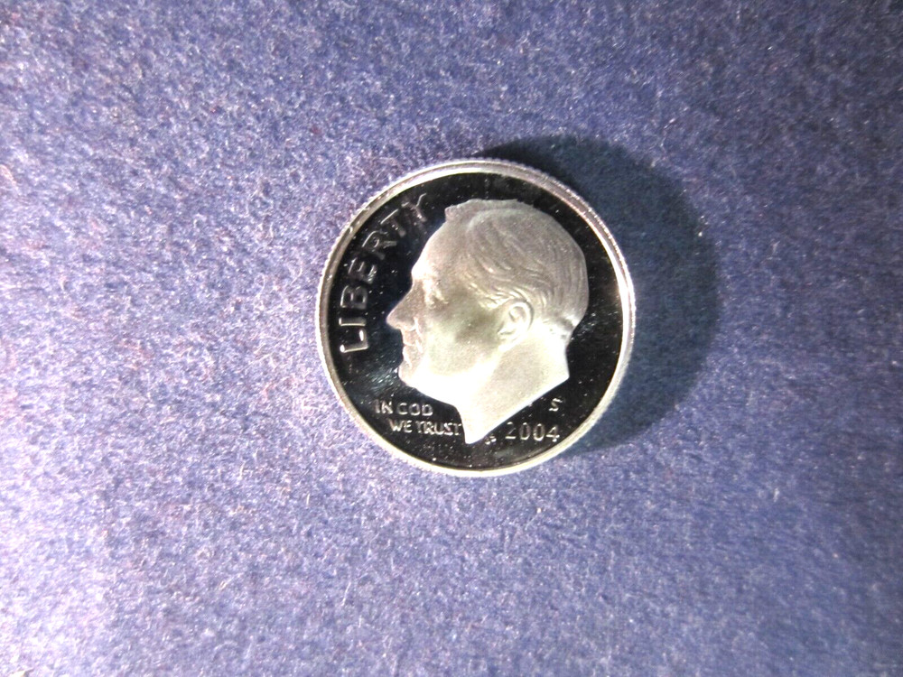 2004-S SILVER Roosevelt Dime Deep Cameo Mirror Proof - Upper Grading Ranges