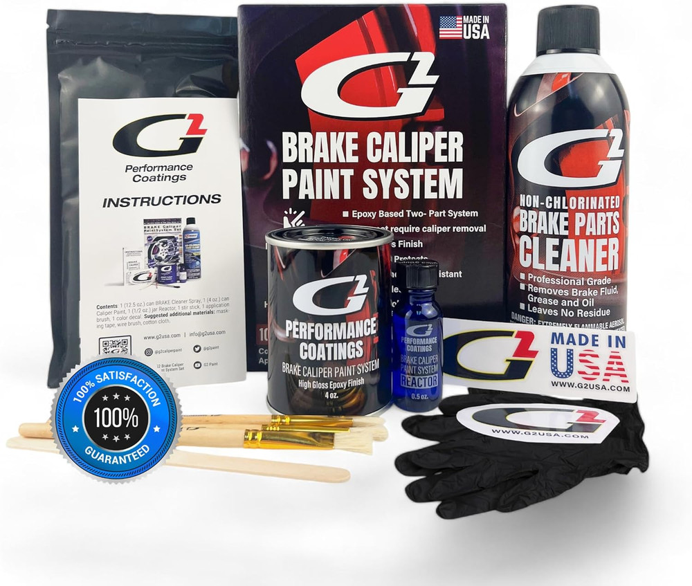 High Temperature Brake Caliper Paint System Set RED 160 - High Gloss