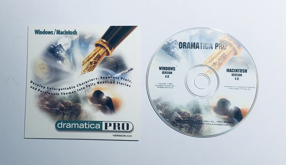 Write Brothers Dramatica Pro Version 4.0 Windows PC & Mac Software Big Box