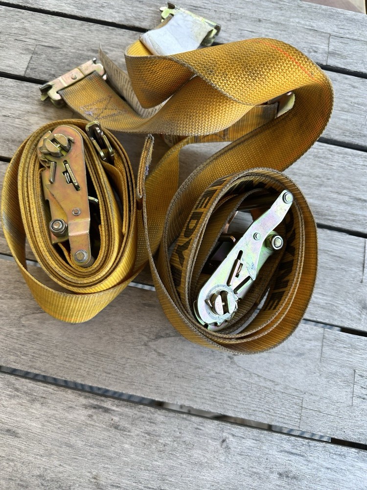 2 - Kinedyne E-Track Ratchet Strap 12'LX2" /1000lbs work load