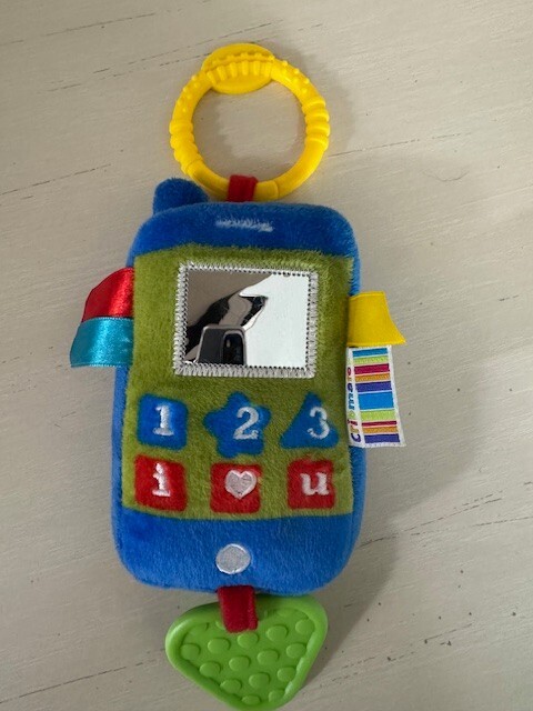 Cribmates Fabric Phone - blue with mirror!