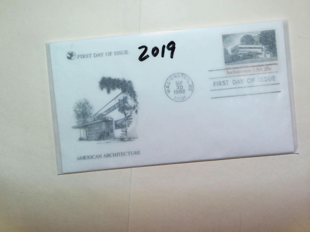 U. S. FDC  2019 - American Architecture- unsigned cachet - comb. shipping!